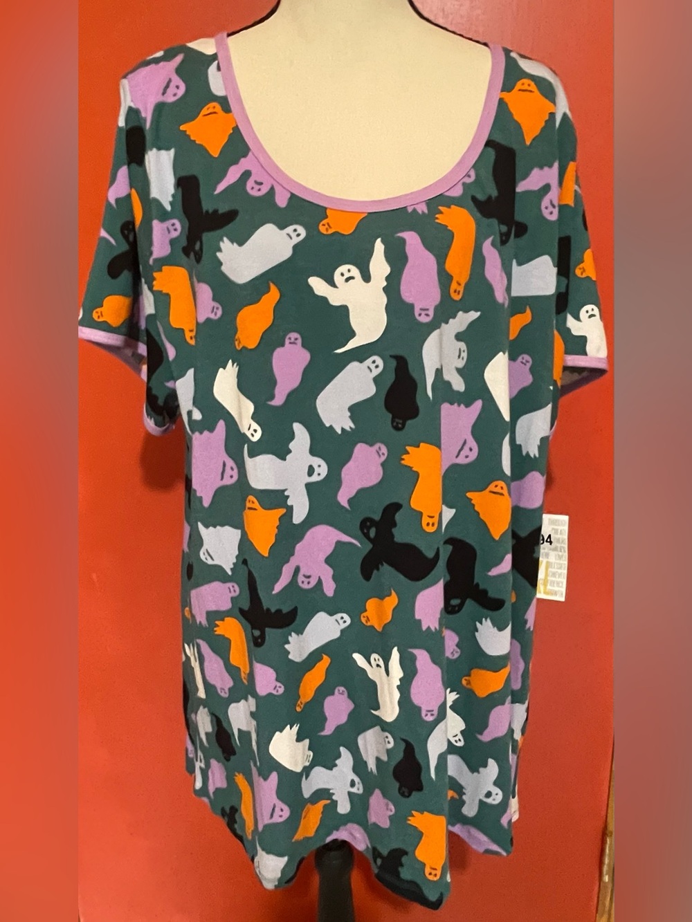 Lularoe Cassie Ghost Ringer T Halloween NWT 3Xl Spooky